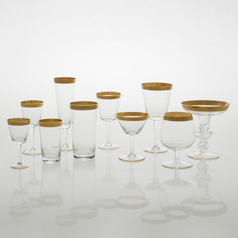 Glasservis, 74 delar, 1900-talets mitt.