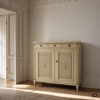 A late-Gustavian sideboard, Sweden, around 1800.