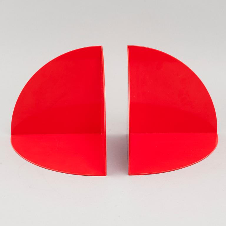 A pair of "4909" bookends by Giotto Stoppino for Kartell, 1970s.