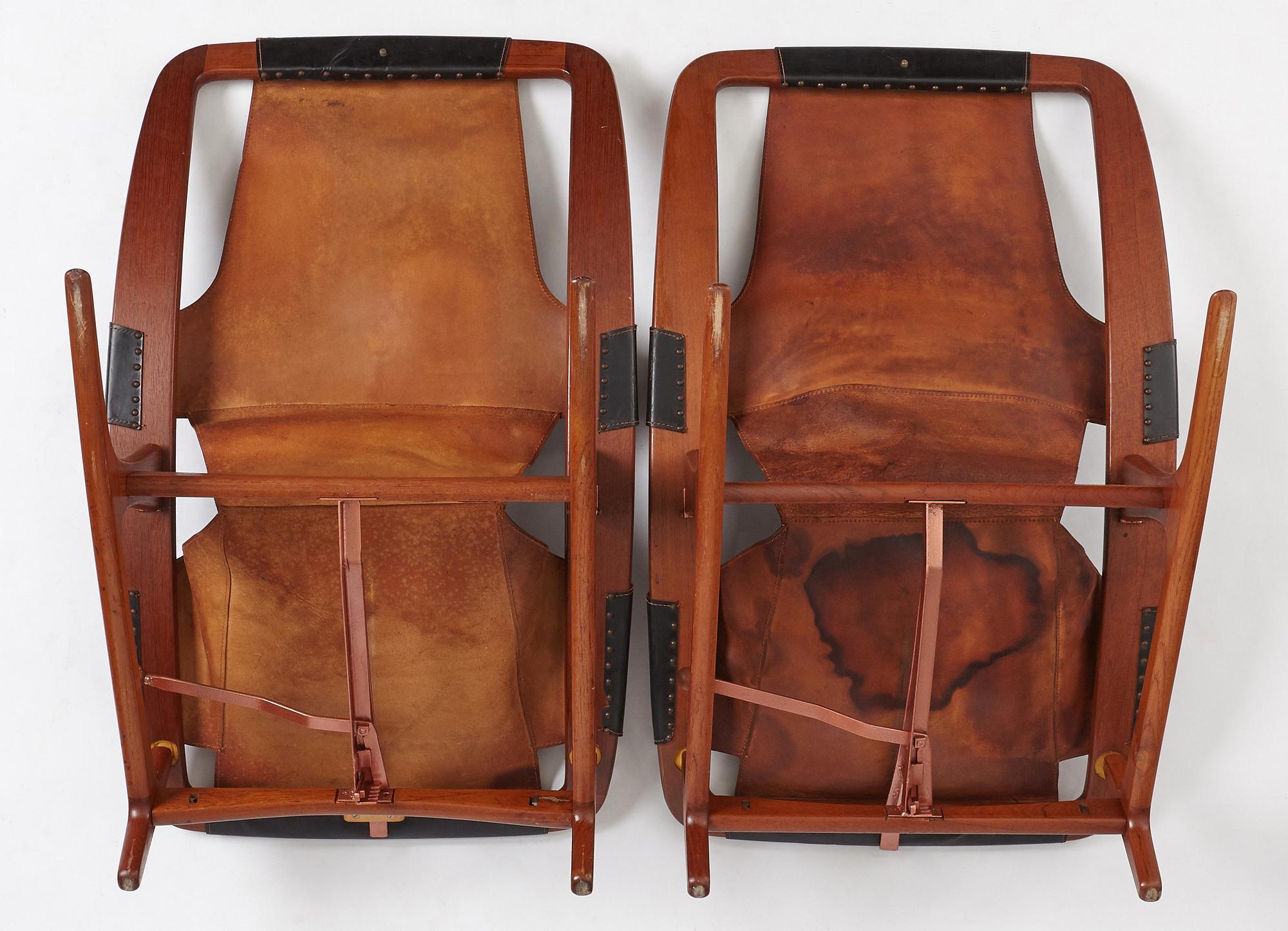 Arne Tideman Ruud, a pair of teak lounge chairs "Holmenkollen/3030", A/S Inventar Gjövik, Norway 1960's.