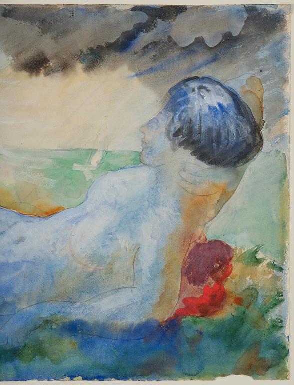 Isaac Grünewald, Reclining Nude.