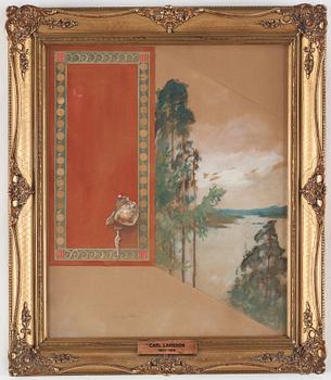 Carl Larsson, "Bronsåldern" (The Bronze Age, sketch for mural in a stairwell in Nya Elementarläroverket för flickor in Gothenburg).