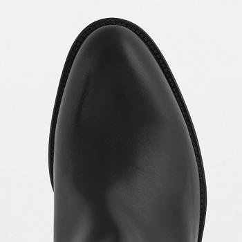 Hermès, a pair of black 'Jumping leather riding boots', size 37½.