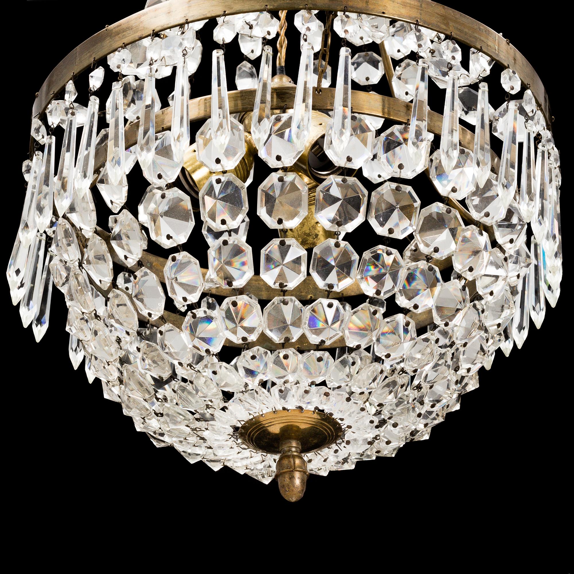 A Gustavian style ceiling lamp, first half of the 20th century.