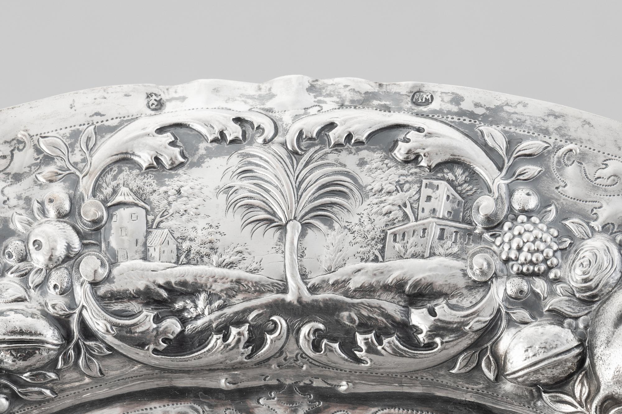 Magnus Myrman, presenterfat, silver, Norrköping (verksam 1706-1730).