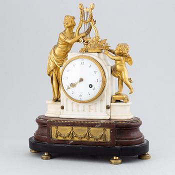 A 19th-century Louis XVI-style mantle clock.