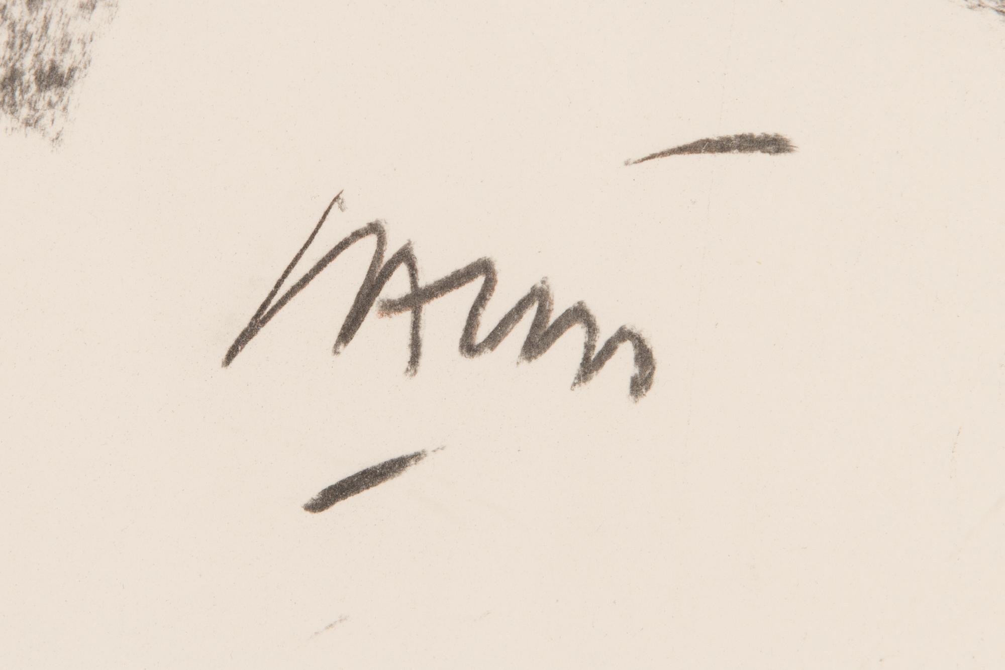 Jean-Louis Sauvat, mixed media on paper, signed.