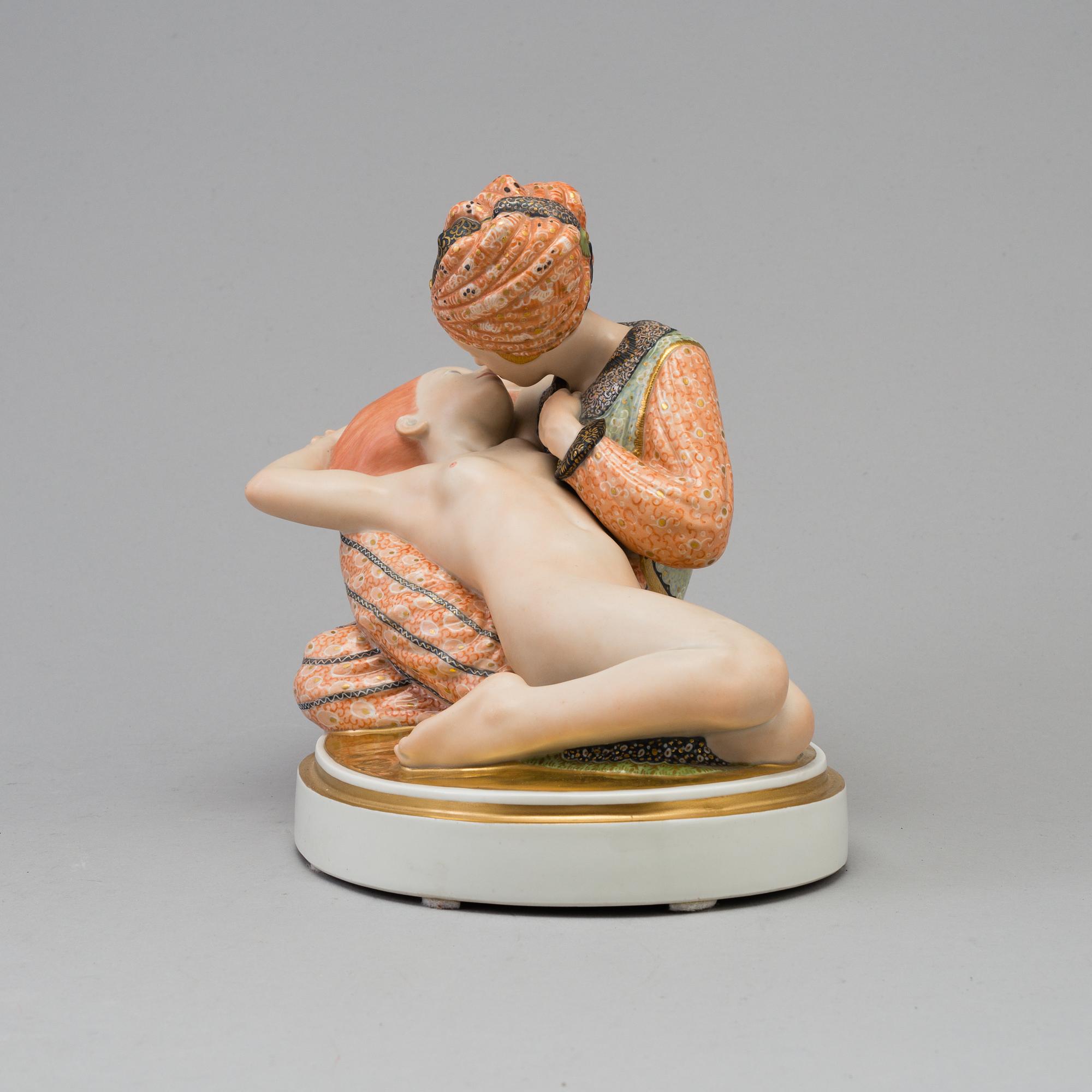 A Royal Copenhagen porcelain figure after Gerhard Hening, Denmark 1920's.