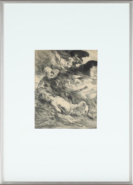 LOVIS CORINTH, troligen etsning, signerad i plåten.
