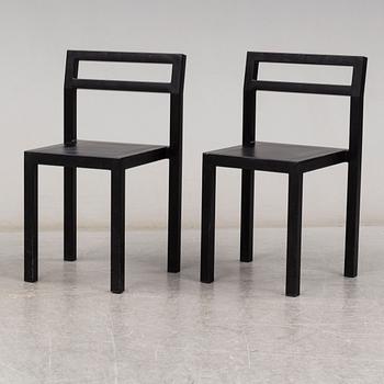 BORIS BERLIN/POUL CHRISTIANSEN, bord med två stolar, "Non", Komplot design, Källemo.