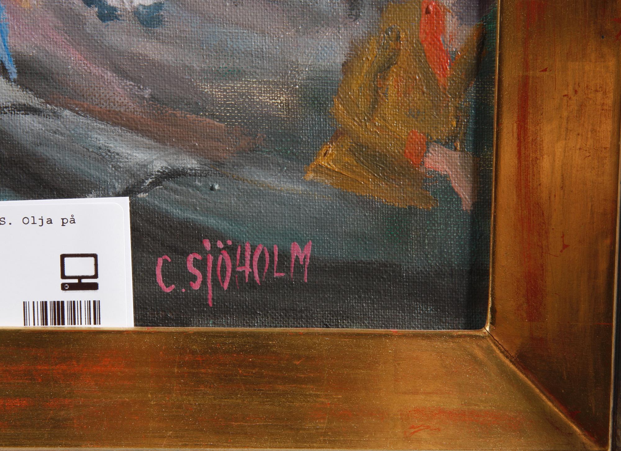 SJÖHOLM, CHARLES. Olja på duk.