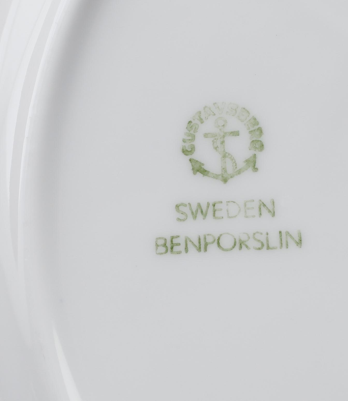 SERVISPORSLIN, 44 snarlika delar, "Blå Blom", Gustavsberg.