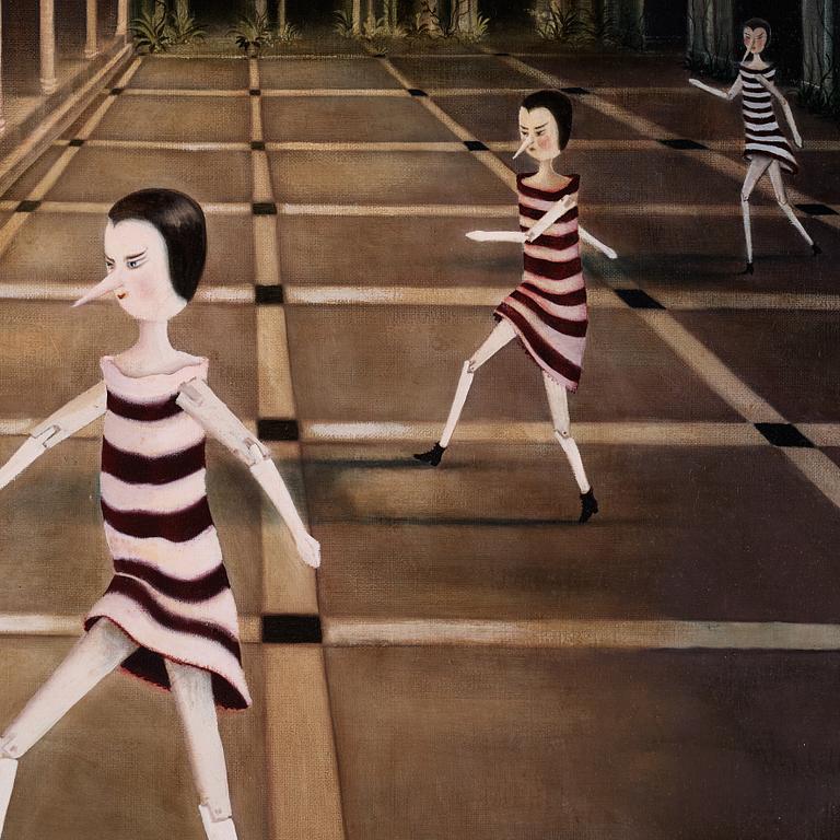 LINDA LYSELL, oil on canvas, signed Linda Lysell. "Enskilt område efter natten".