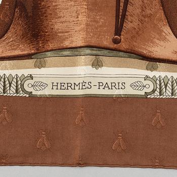 Hermès, a 'Napoleon' silk scarf.