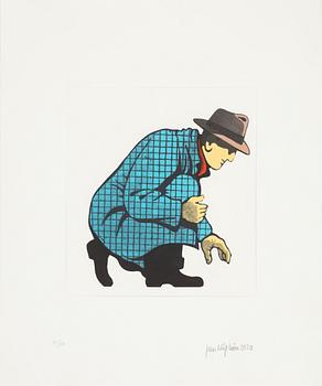 Jan Håfström, etching in colours, 2020, signed 45/50.