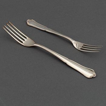A german silver cutlery service, silver 800, including Bruckmann (68+ 24 pieces).