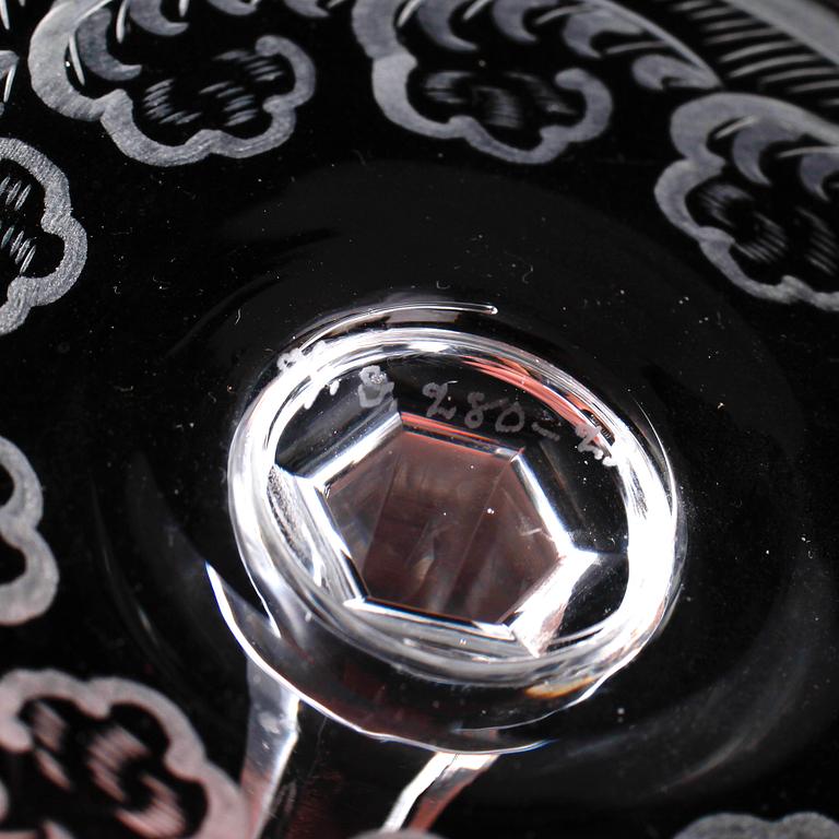 SKÅL PÅ FOT, glas, "Molnet", Simon Gate, Orrefors.