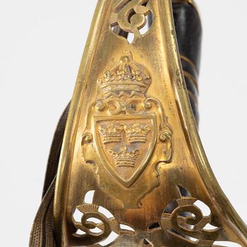 Sabre Swedish, 1893 pattern for cavalry officer with scabbard.