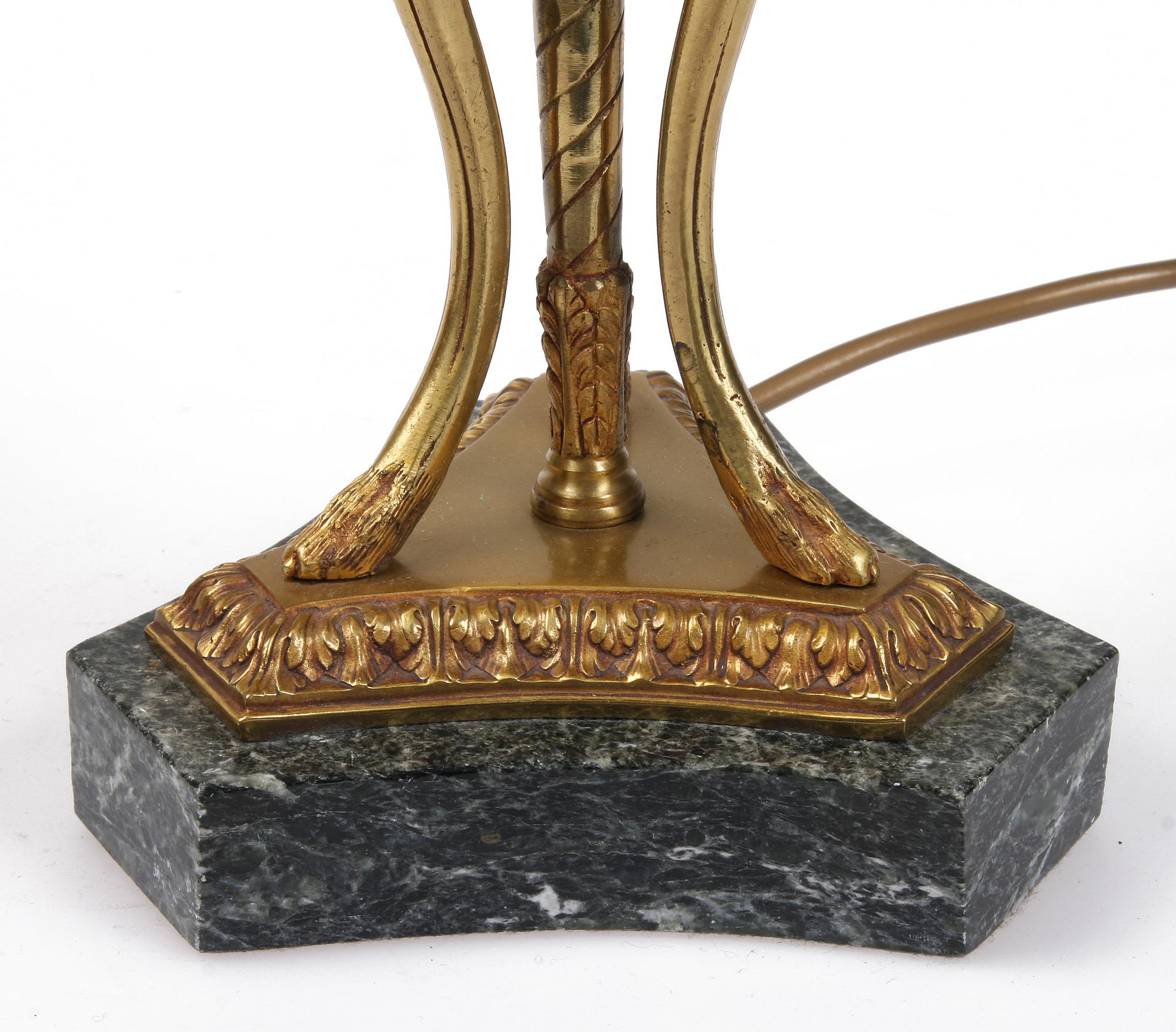 BORDSLAMPOR, ett par, empirstil, 1900-tal.