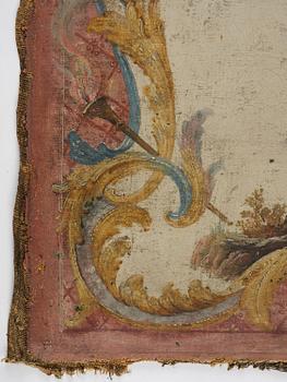 Lars Bolander, attributed to, Pastoral with shepherd and shepherdess, a pair, door overpanels.