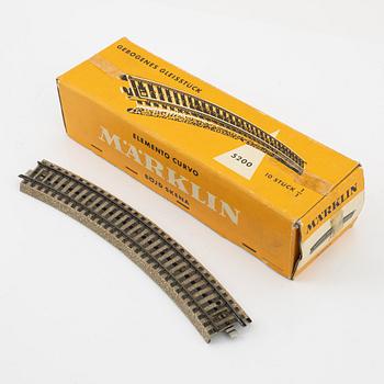 Märklin, räls och tillbehör, spår H0, delvis i kartong.