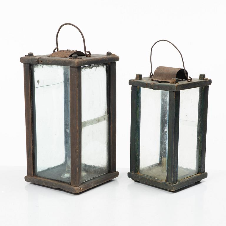 Two stable lanterns, 19th century.