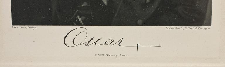 FOTO, Oscar II, sign, GWK Gleerup, Lund, 1893.