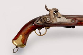 A Swedish percussion pistol, for the Armed Forces, 1854 Navy pattern.