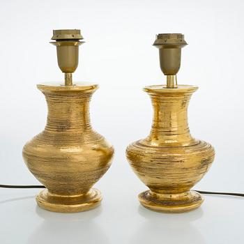Pöytävalaisimia, 2 kpl, Bitossi, Italia, 1960/1970-luku.
