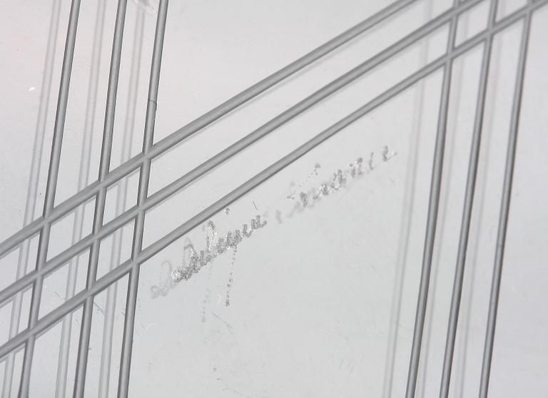 GLAS samt FAT, 2 st. Glas. Lalique, Frankrike. Sign.