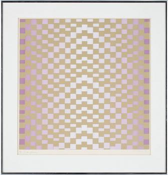 Yaacov Agam · YAACOV AGAM, färglitografi, sign o numr 3/5.