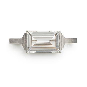 35. Wiwen Nilsson, a silver brooch set with faceted rock crystal, Lund 1936.