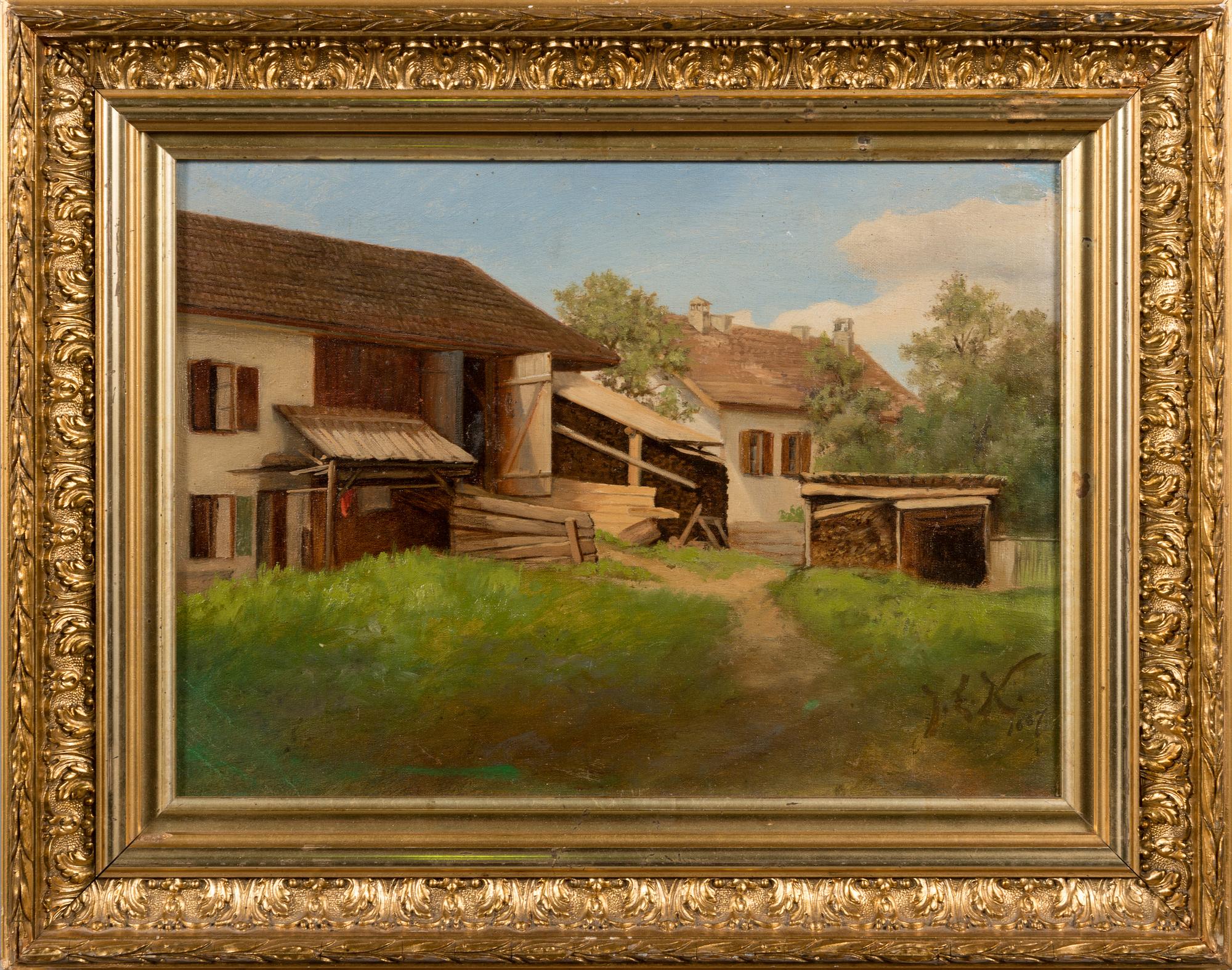 JOHAN ELIS KORTMAN, oil on canvas, laid on board, signed and dated 1887.