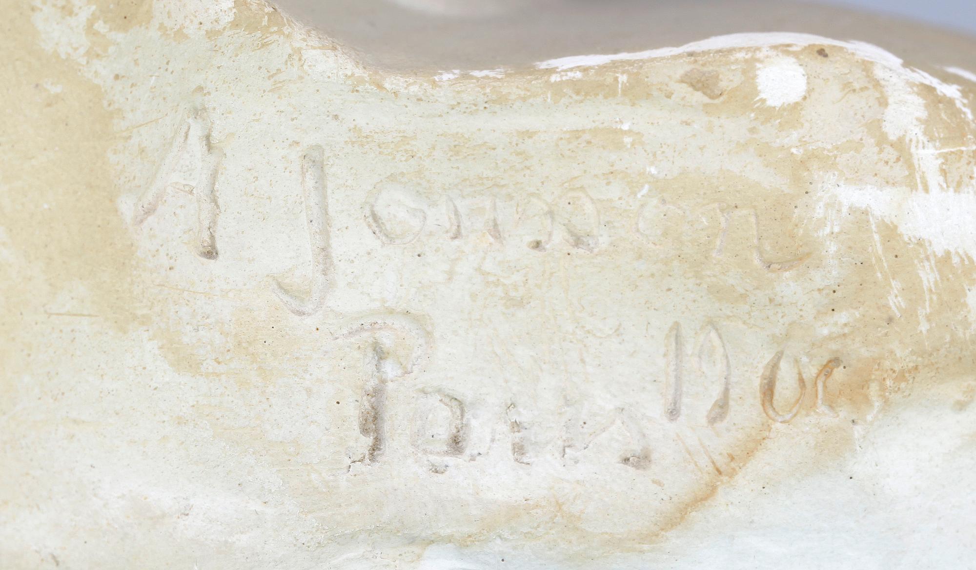 SVEN AUGUST ADOLF JONSSON, skulptur, gips, sign o dat - Paris 1900.