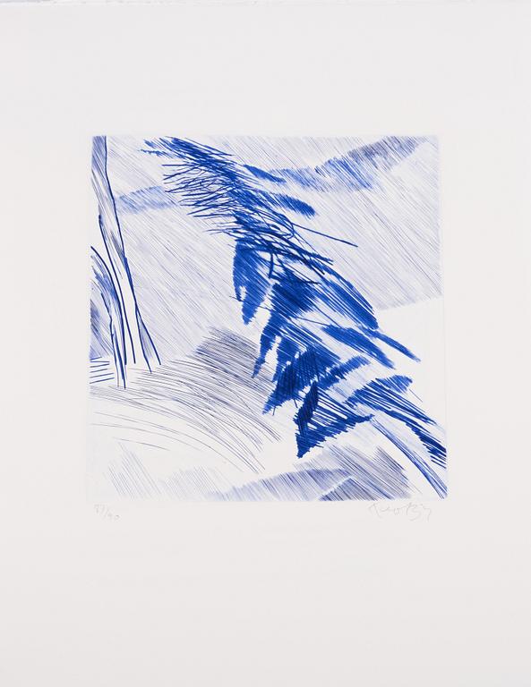 Ulf Trotzig, "King Sweeney", portfolio with nine colour etchings.