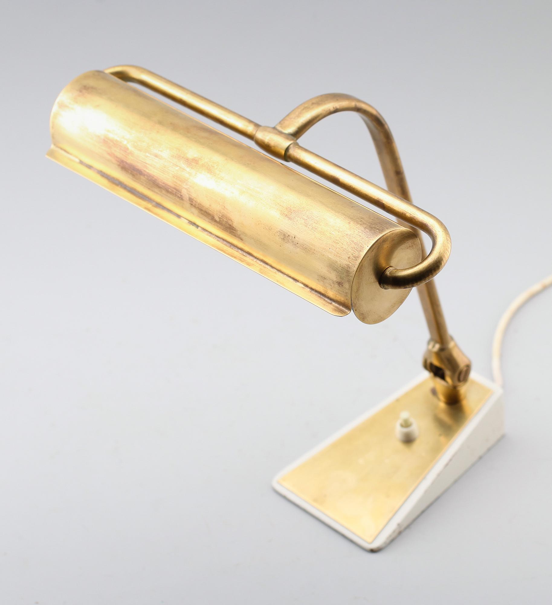 BORDSLAMPA, mässing, Borén, Borås, 1900-talets andra hälft.