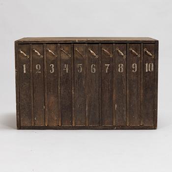 Storage cabinets for film reels 1930-1940's.