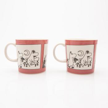 Moomin mugs, a pair, porcelain, Arabia, Finland 1990-1993.