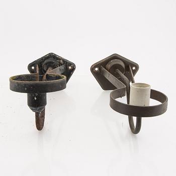 A mid 20th century pair of wall scones.