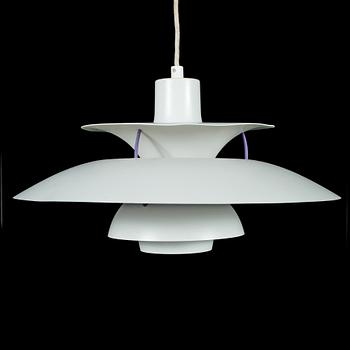 TAKLAMPA, "PH 5", Poul Henningsen, Louis Poulsen, Danmark, 1900-talets andra hälft, höjd ca 30 cm.