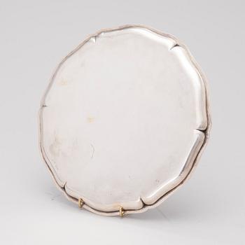 A 20th century German Silver Tray, marks of Wilhelm Binder, Schwäbisch Gmünd.