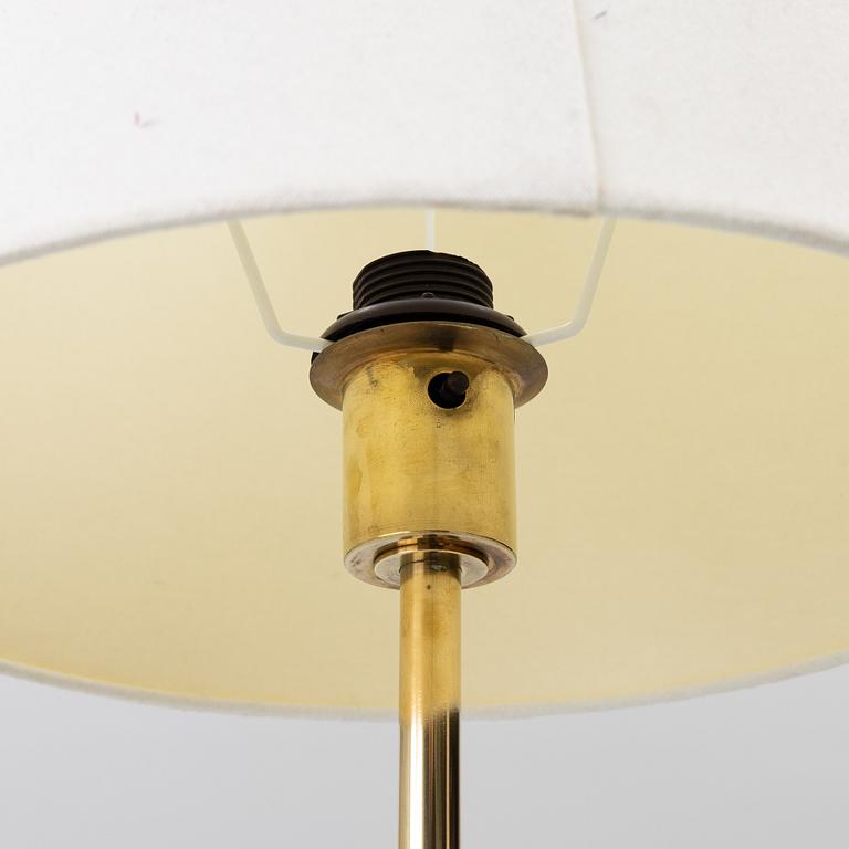 Harald Notini, or Uno Westerberg, a brass floor lamp, model 15750, Arvid Böhlmarks Lamp Factory, Stockholm, 1950s.