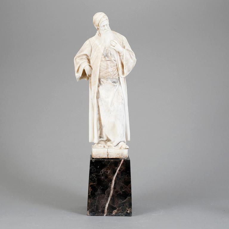 SKULPTUR, alabaster, omkring sekelskiftet 1900.