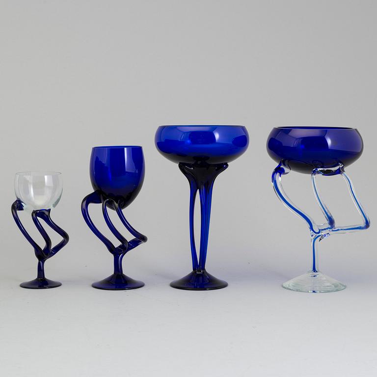 A Polish late 20th century glass service, F & F, Fistek Glass, Tarow.