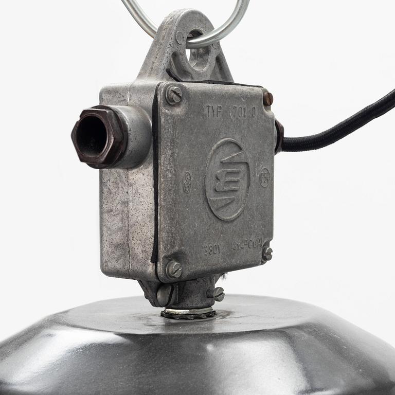 Ceiling lamp/industrial lamp, Czechoslovakia, second half of the 20th century.