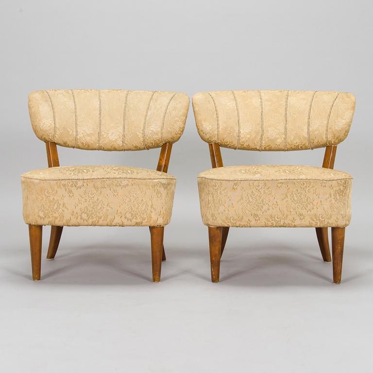 Lisa Johansson-Pape, a pair of 1940s armchairs for Oy Stockmann Ab, Keravan puusepäntehdas.