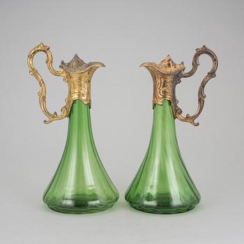 KARAFFER, ett par, Art Nouveau, Frankrike. 1900-talets början.