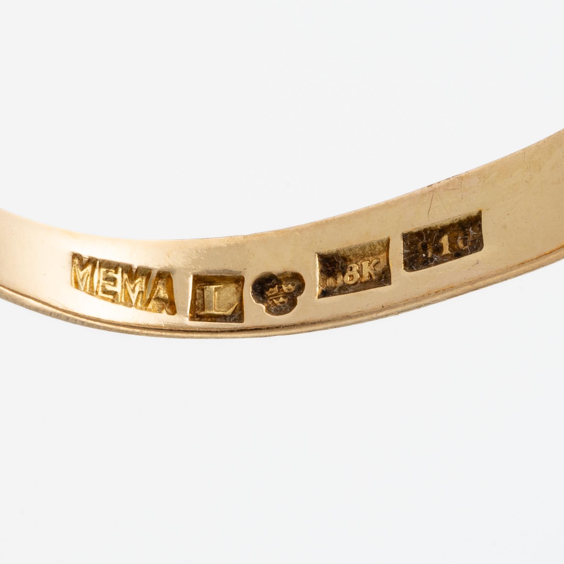 Theresia Hvorslev, ring, 18K guld, Lidköping 1988.