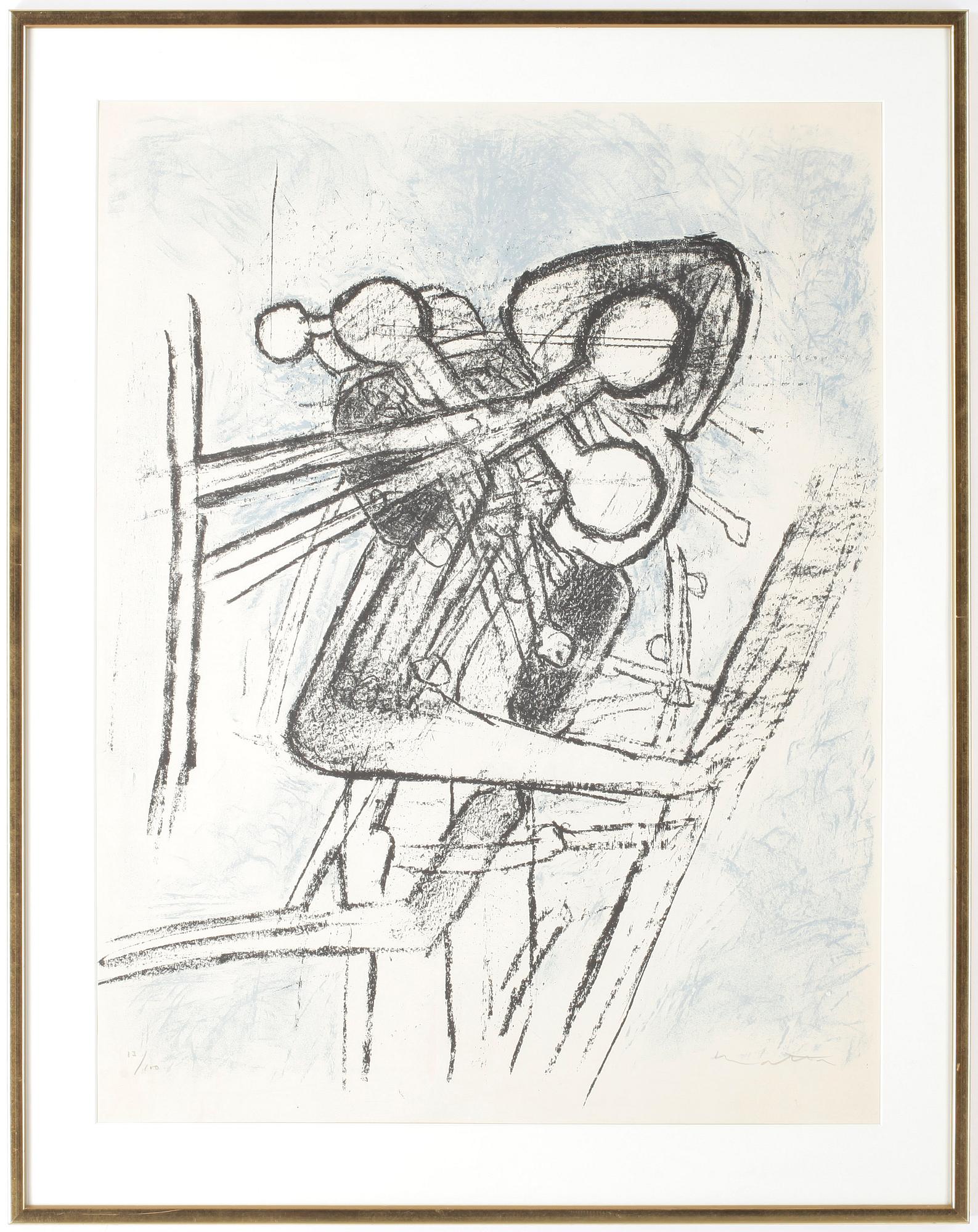 ROBERTO MATTA, färglitografi, numrerad 13/100 och signerad.