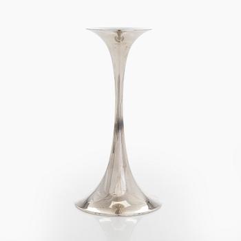 Tapio Wirkkala, a silver 'Trumpet' candlestick, Kultakeskus, Hämeenlinna 1991.
